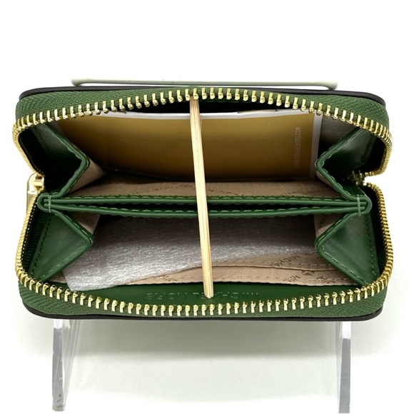 Michael Kors Medium Jet Set Travel ZA Card Case Wallet Fern Green Multi - Picture 6 of 7
